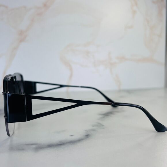 OTRA Mimi Aviator Sunglasses Black Metal Frame Purple Graduated Lens 100% UV - Picture 9 of 13